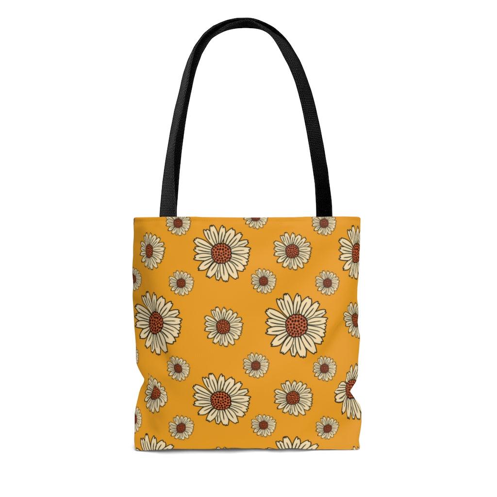 Boho Sunflower Hippie MCM Tote Bag | lovevisionkarma.com