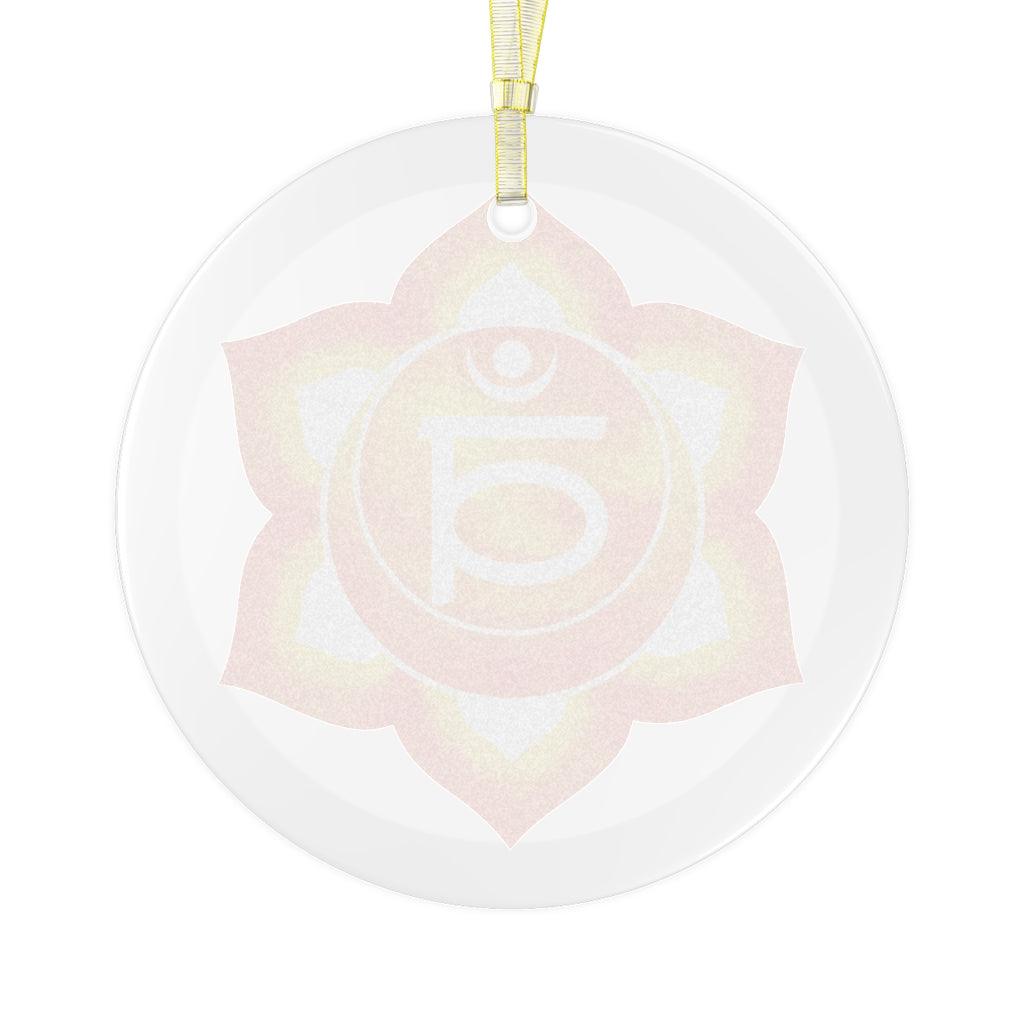 Svadhisthana, Sacral or Second Chakra Glass Ornament, Yoga Christmas Ornament | lovevisionkarma.com