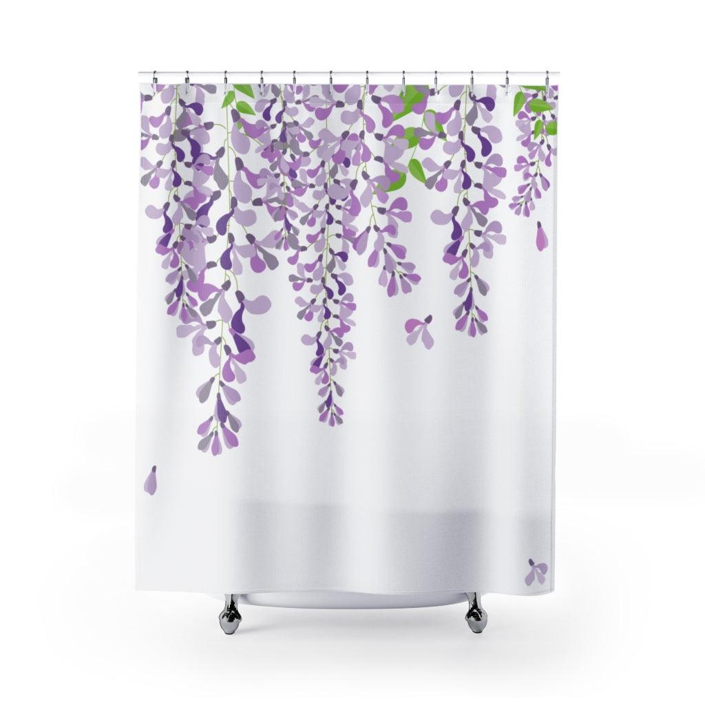 Wisteria Branches Botanical Shower Curtain | lovevisionkarma.com