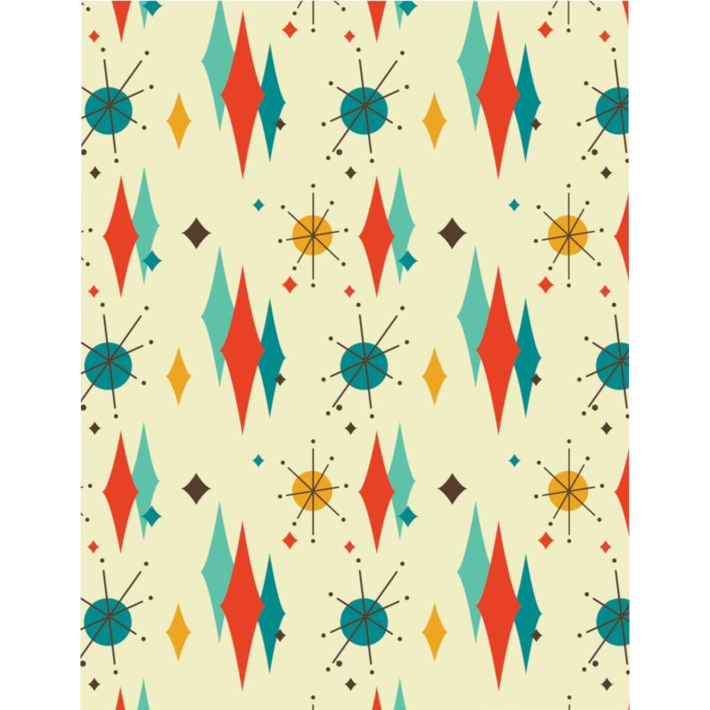 Retro 1950's Atomic Diamond Mid Century Modern Duvet Cover | lovevisionkarma.com