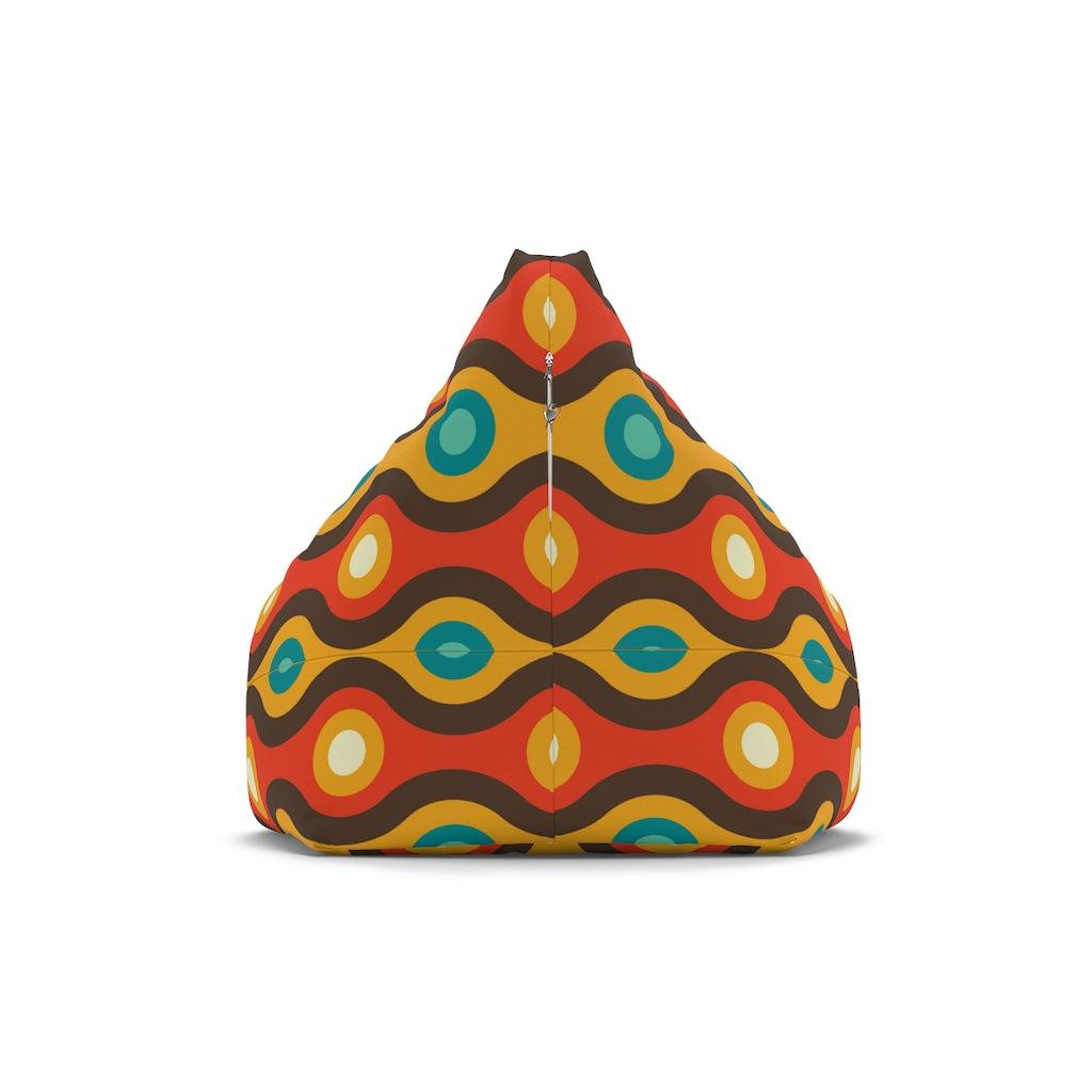 Mid Century Mod Groovy Multicolor Bean Bag Chair COVER | lovevisionkarma.com