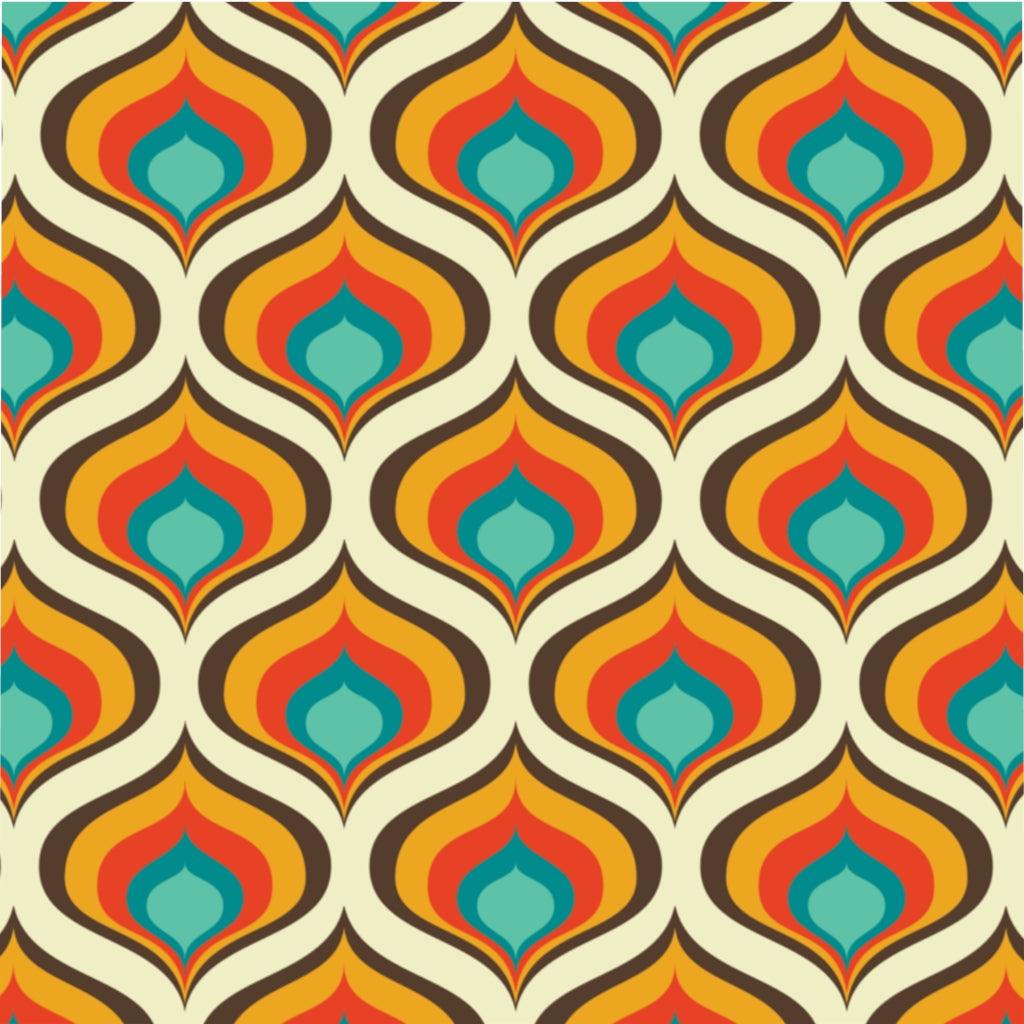 Retro 60s Mid Century Onion Orange & Blue Duvet Cover | lovevisionkarma.com