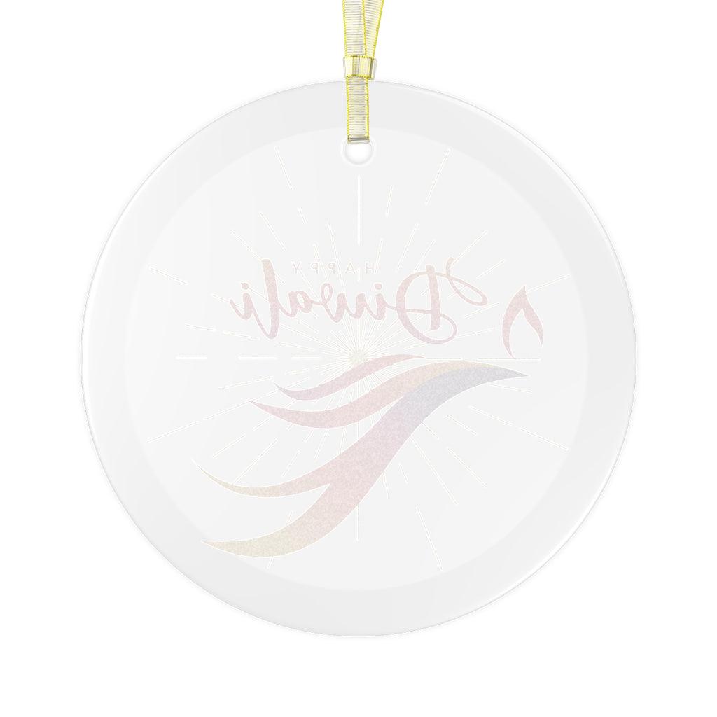 Happy Diwali, Festival of Lights Diwali Home Decor, Glass Ornament | lovevisionkarma.com