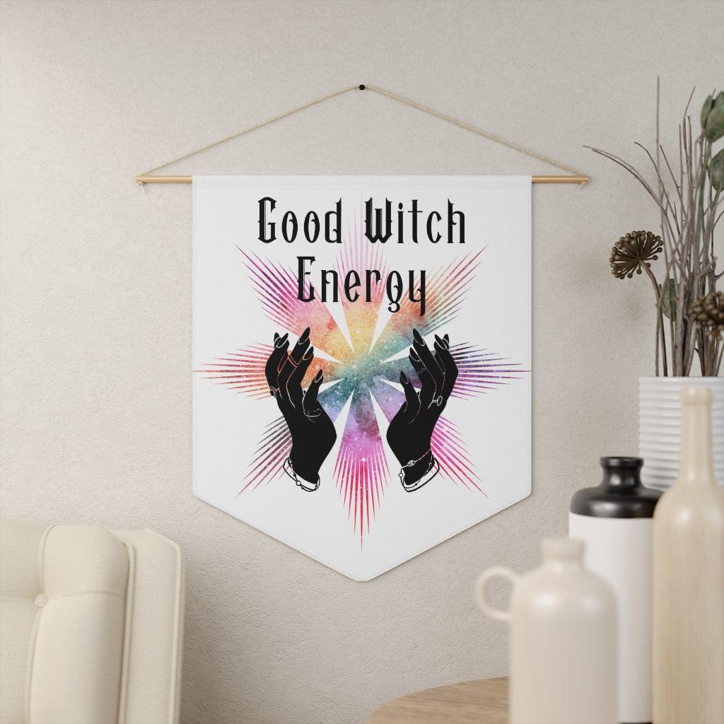 Good Witch Energy Glam Witchcore Halloween Wall Pennant | lovevisionkarma.com