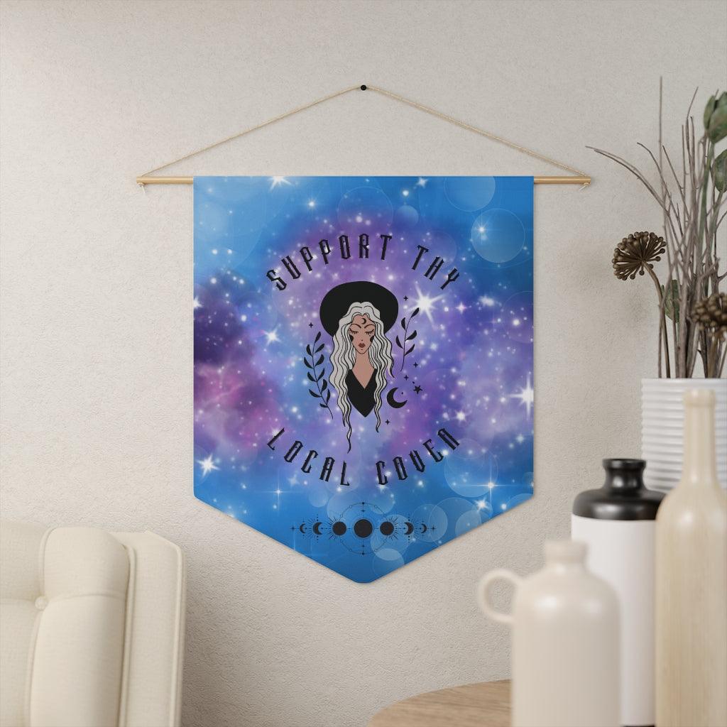 Support Thy Coven Witchcore Halloween Wall Pennant | lovevisionkarma.com
