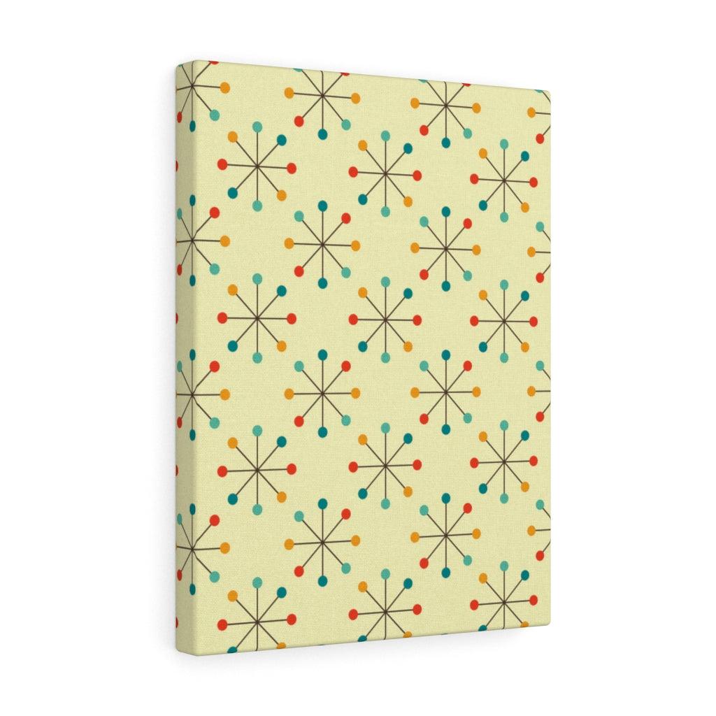 Atomic Age Retro Starburst MCM Canvas Gallery Wrap | lovevisionkarma.com