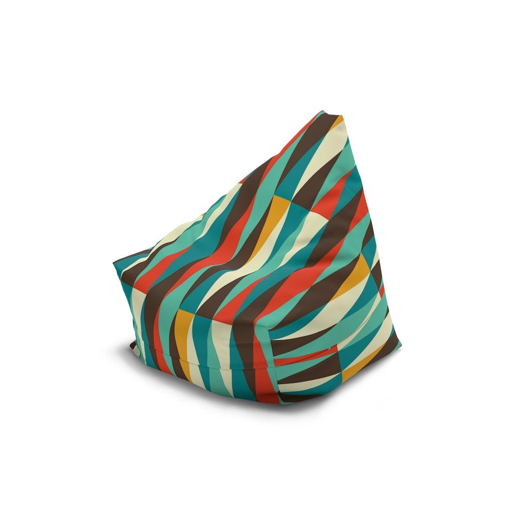 Mid Century Multicolor Diamonds Bean Bag Chair COVER | lovevisionkarma.com