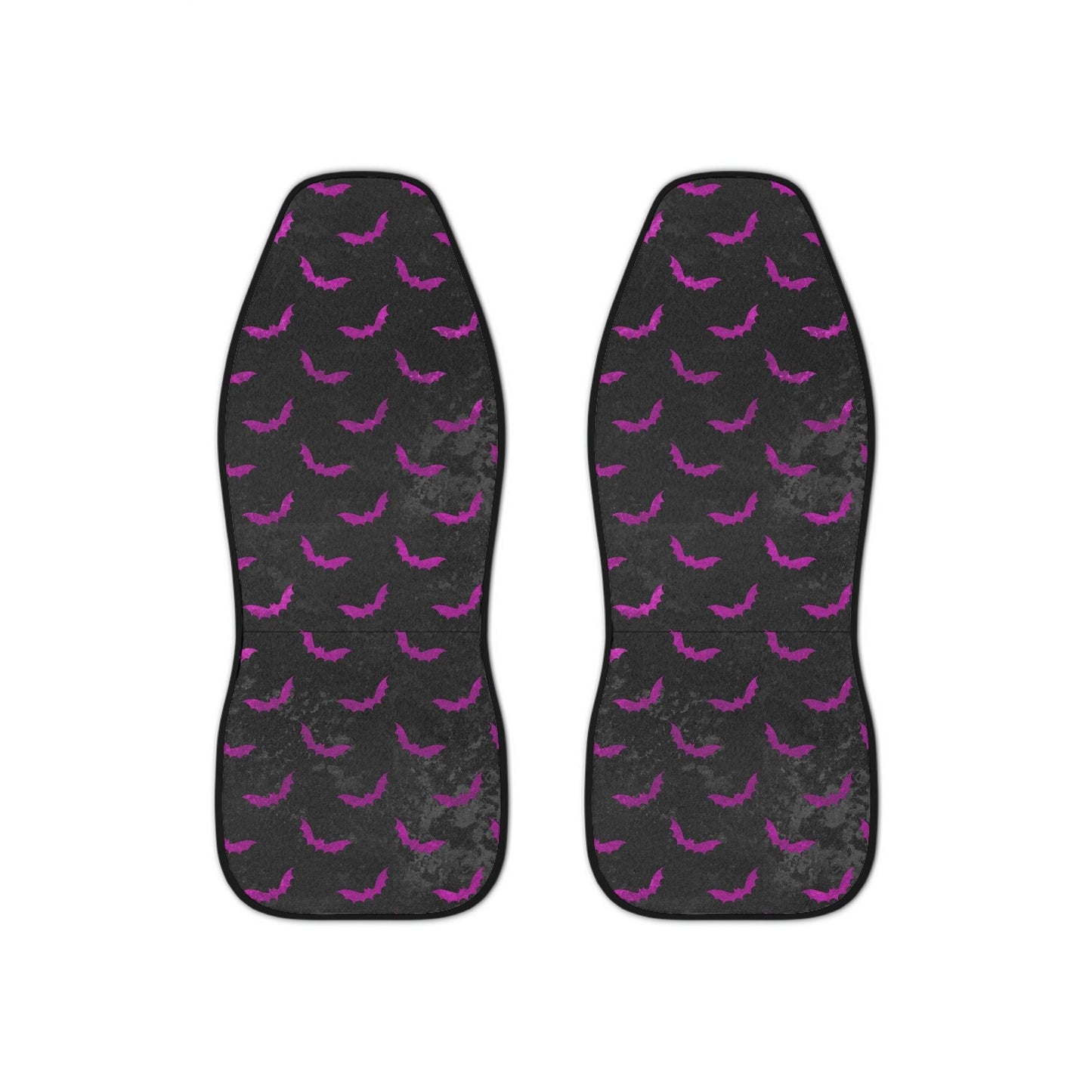 Bats Distressed Style Purple & Black Glam Goth Car Seat Covers | lovevisionkarma.com