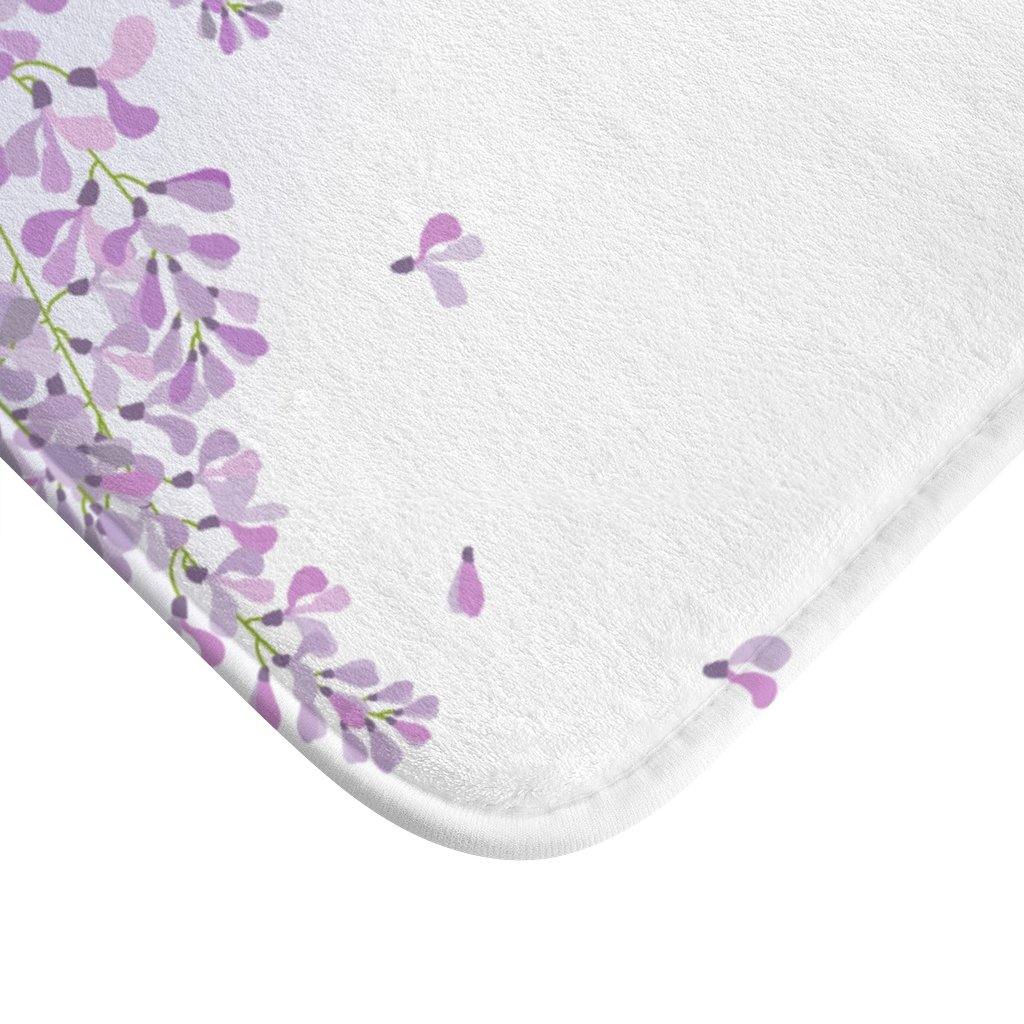 Arched Wisteria Botanical Bath Mat - Purple Hue at the Top | lovevisionkarma.com