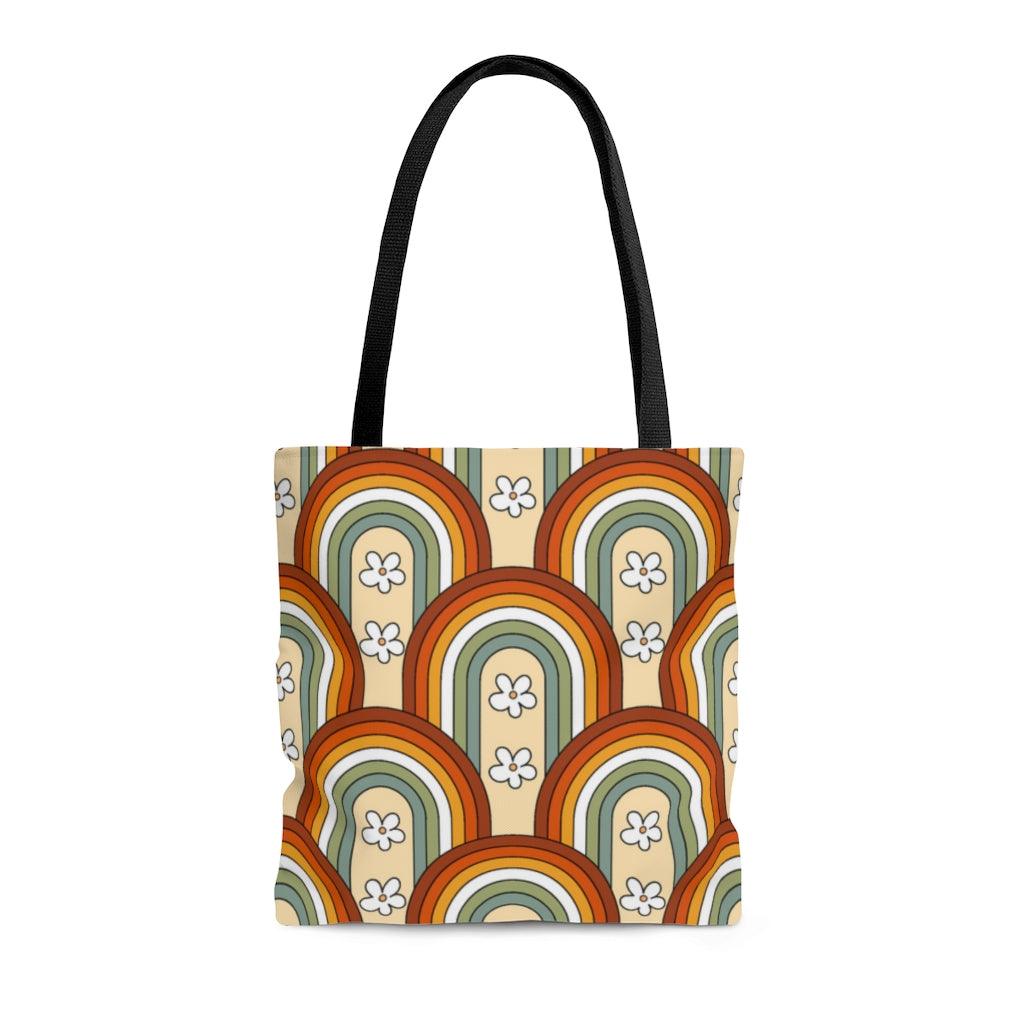 Boho Rainbows Colorful Tote Bag | lovevisionkarma.com