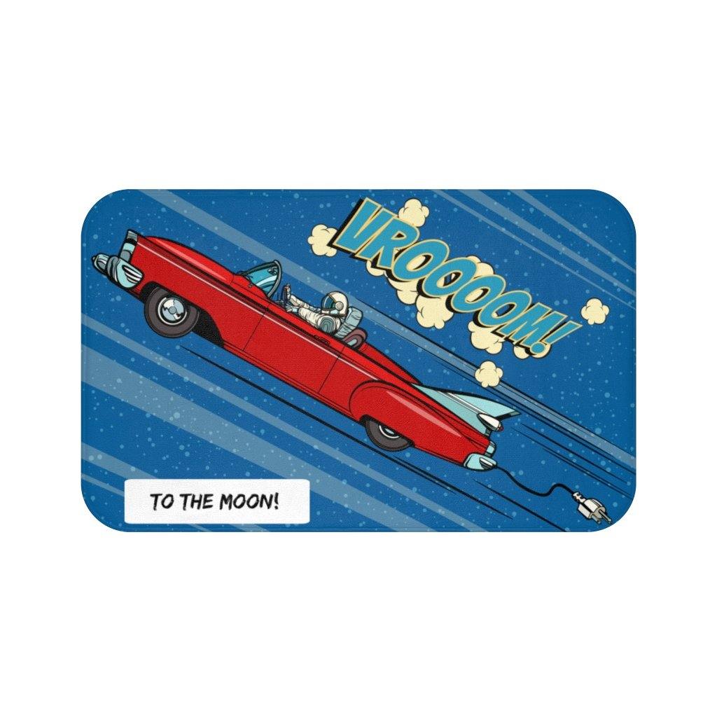 "Stonks" Male Comic Pop Art Funny Bath Mat | lovevisionkarma.com