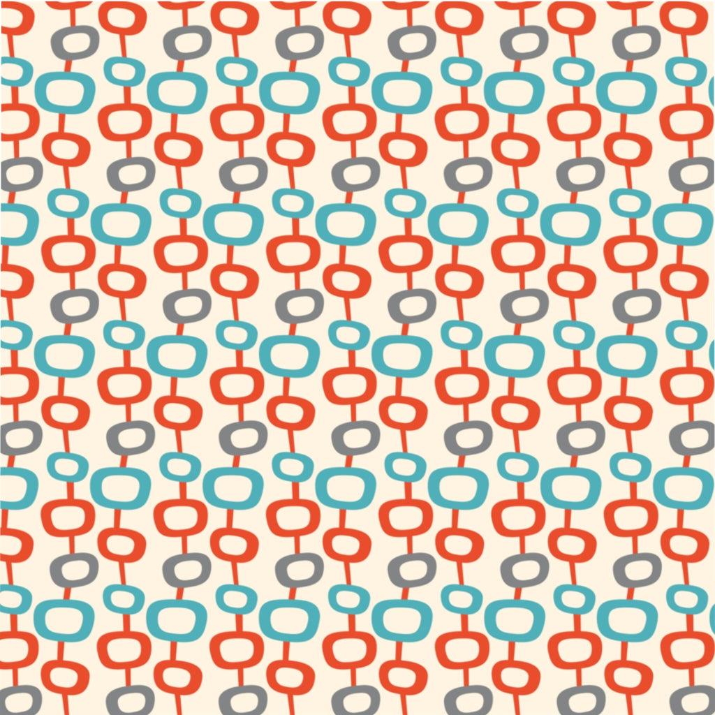 Retro Mod Abstract Blue, Orange & Grey MCM Duvet Cover | lovevisionkarma.com