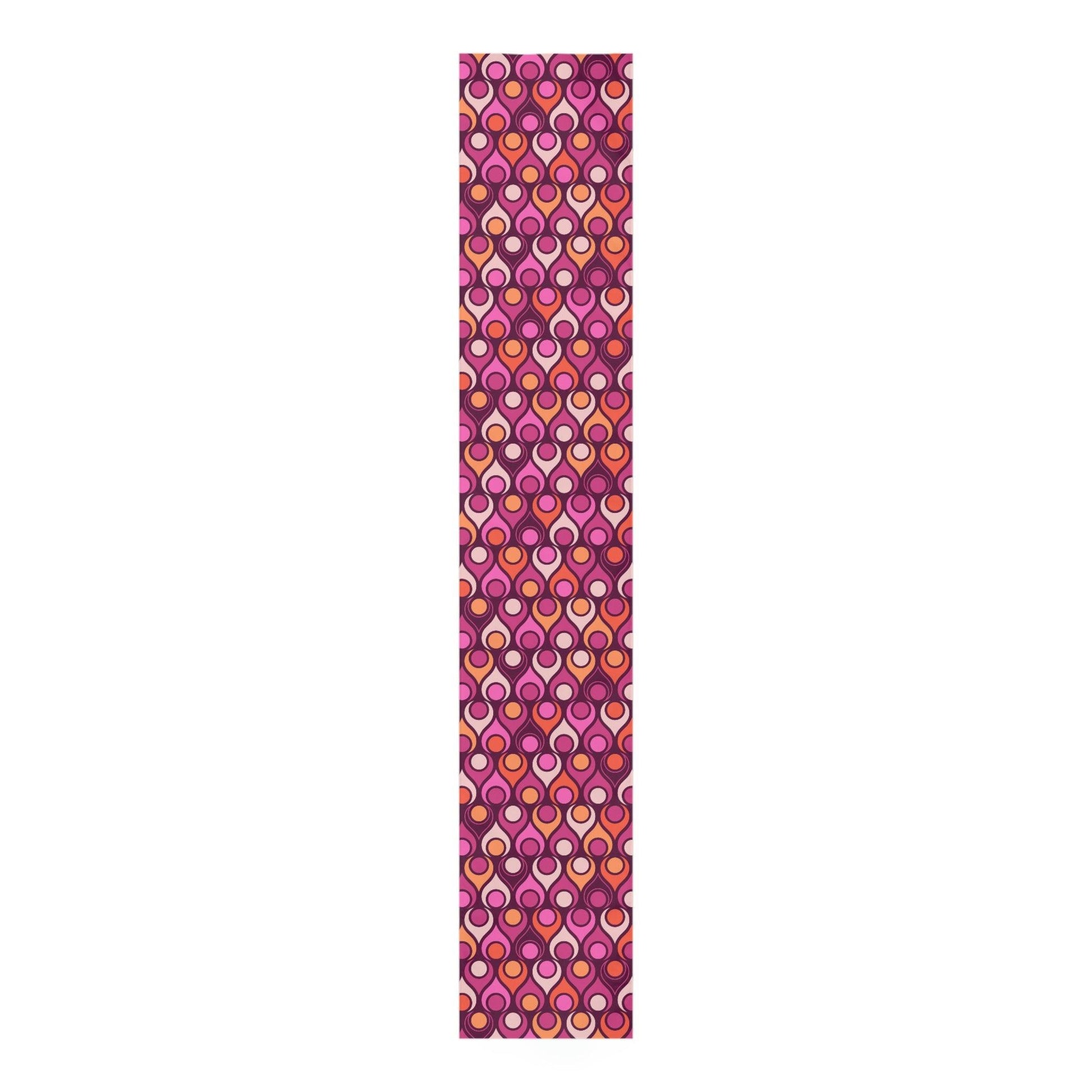 Groovy Mod Retro Magenta Purple MCM Table Runner | lovevisionkarma.com