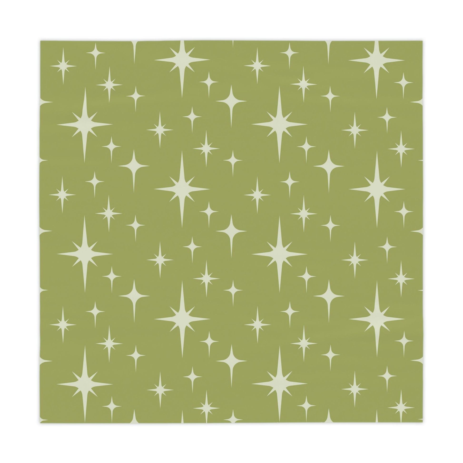 Retro 50s Starburst Mid Century Mod Green Tablecloth | lovevisionkarma.com