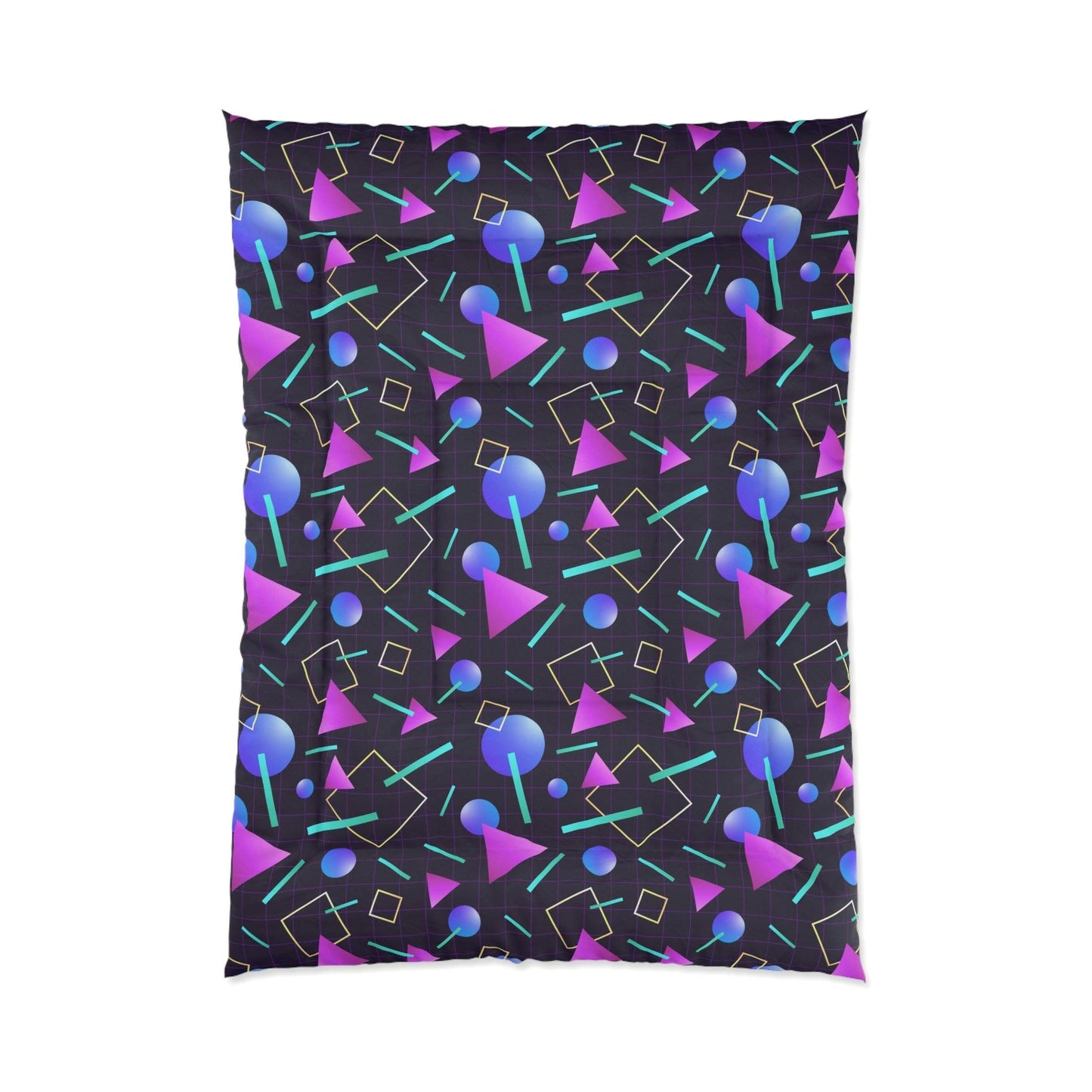 Retro 80s 90s Vaporwave Aesthetic Indigo and Purple Comforter | lovevisionkarma.com
