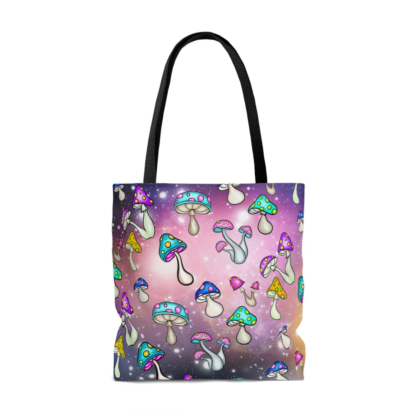 Cosmic Mushroomcore Trippy Space Tote Bag | lovevisionkarma.com