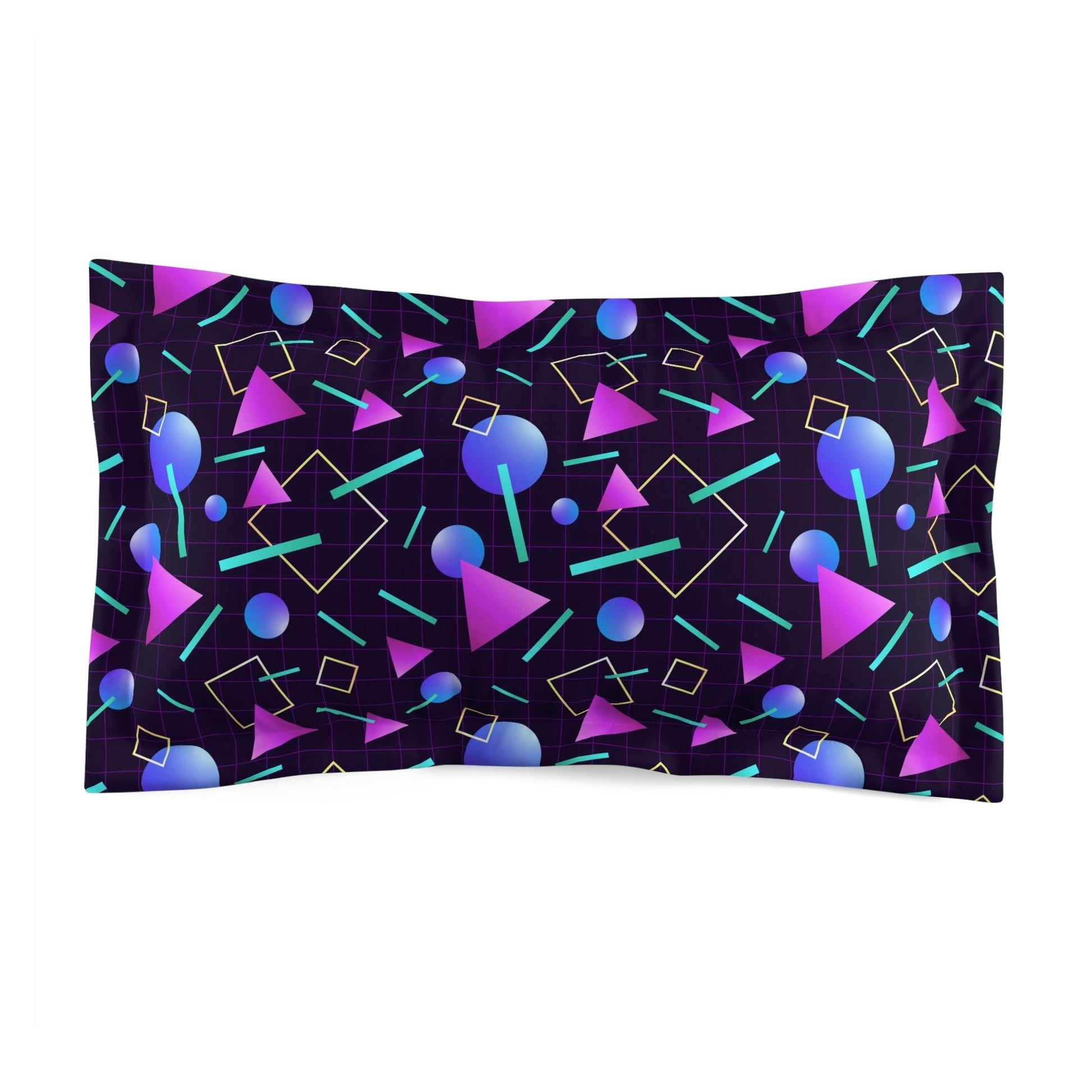 Retro 80s 90s Vaporwave Aesthetic Indigo & Purple Pillow Sham | lovevisionkarma.com