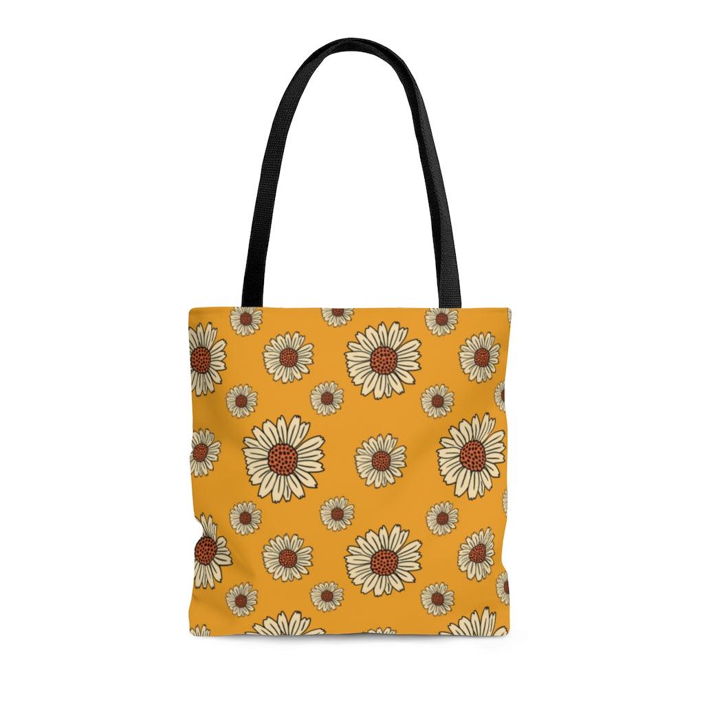 Boho Sunflower Hippie MCM Tote Bag | lovevisionkarma.com