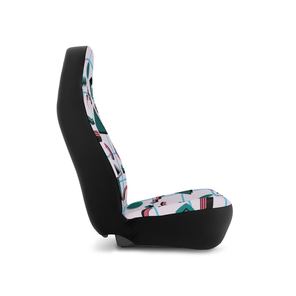 Retro 80s 90s Aesthetic Abstract Car Seat Covers | lovevisionkarma.com