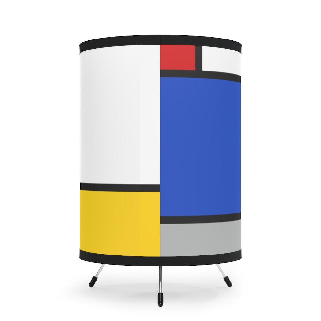 Retro Mondrian Inspired Multicolor Tabletop Lamp | lovevisionkarma.com