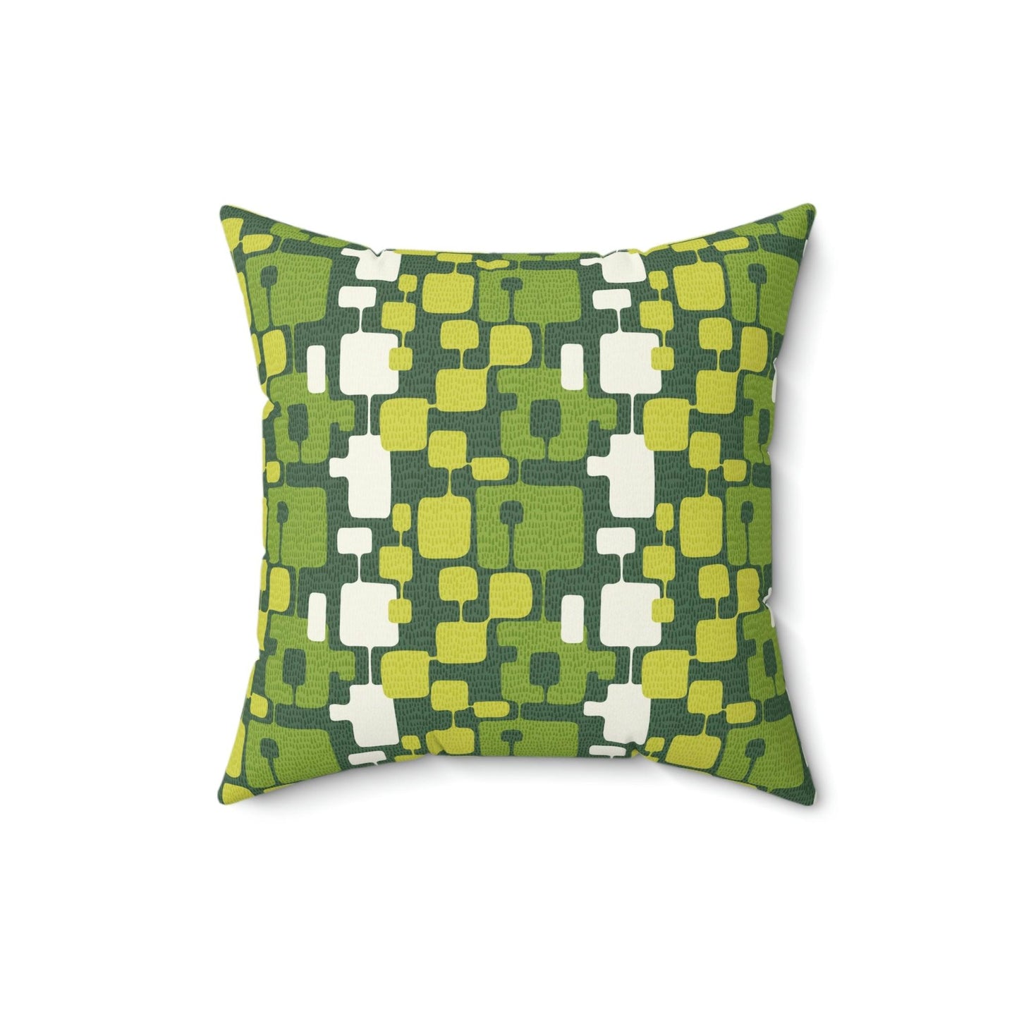 Groovy 60's Mod Abstract Chartreuse Green MCM Pillow | lovevisionkarma.com
