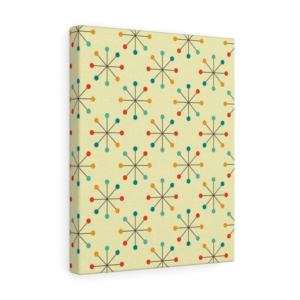 Atomic Age Retro Starburst MCM Canvas Gallery Wrap | lovevisionkarma.com