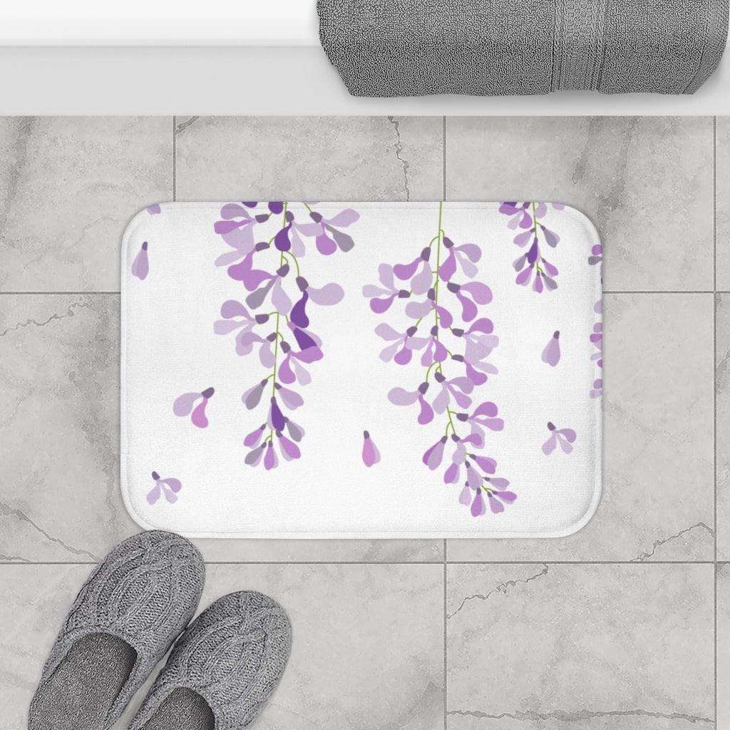 Wisteria Clusters Botanical Bath Mat | lovevisionkarma.com
