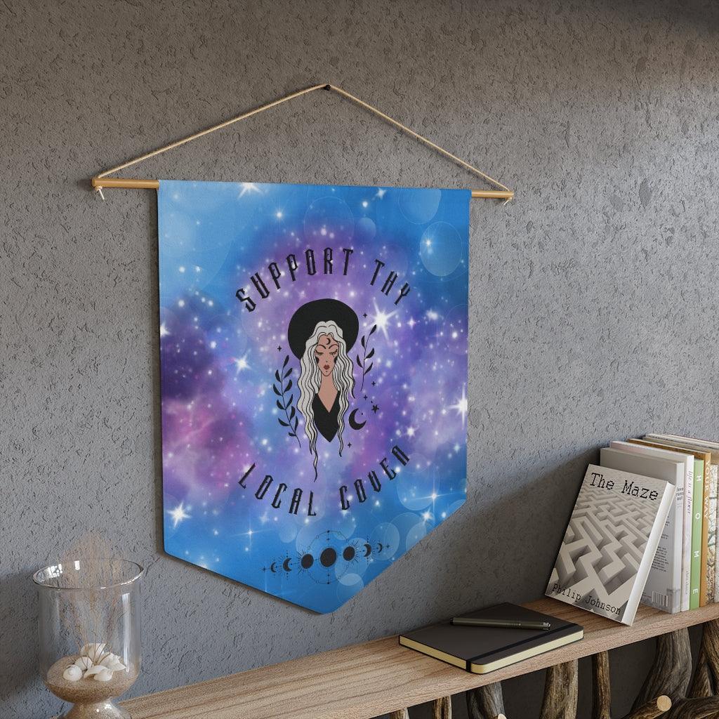 Support Thy Coven Witchcore Halloween Wall Pennant | lovevisionkarma.com