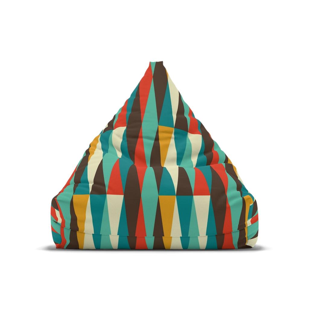 Mid Century Multicolor Diamonds Bean Bag Chair COVER | lovevisionkarma.com