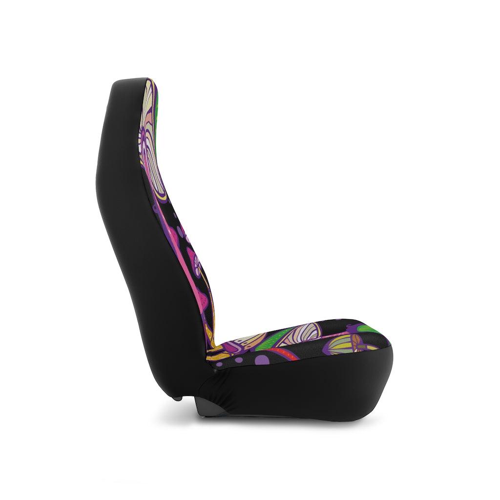 Trippy Mushrooms Colorful Boho Car Seat Covers | lovevisionkarma.com