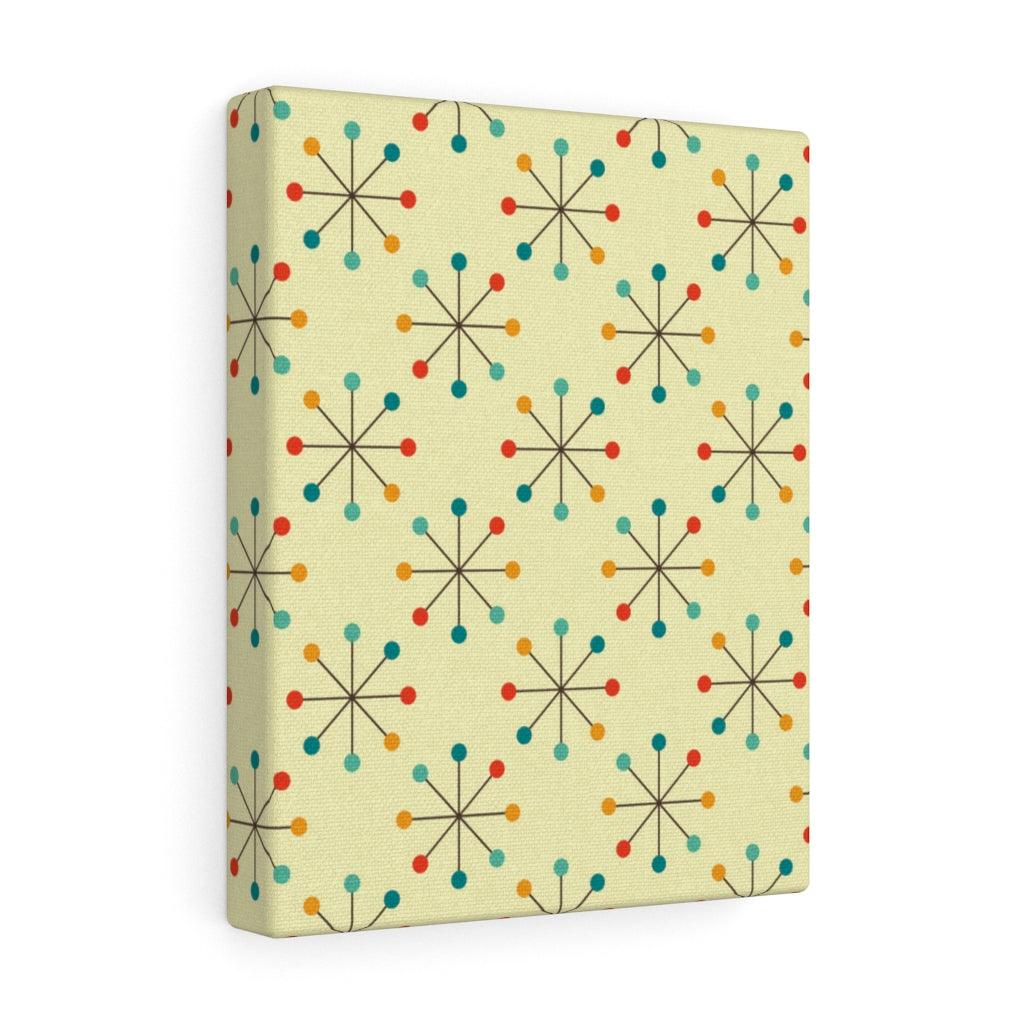 Atomic Age Retro Starburst MCM Canvas Gallery Wrap | lovevisionkarma.com