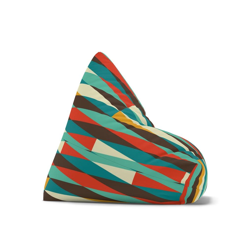 Mid Century Multicolor Diamonds Bean Bag Chair COVER | lovevisionkarma.com