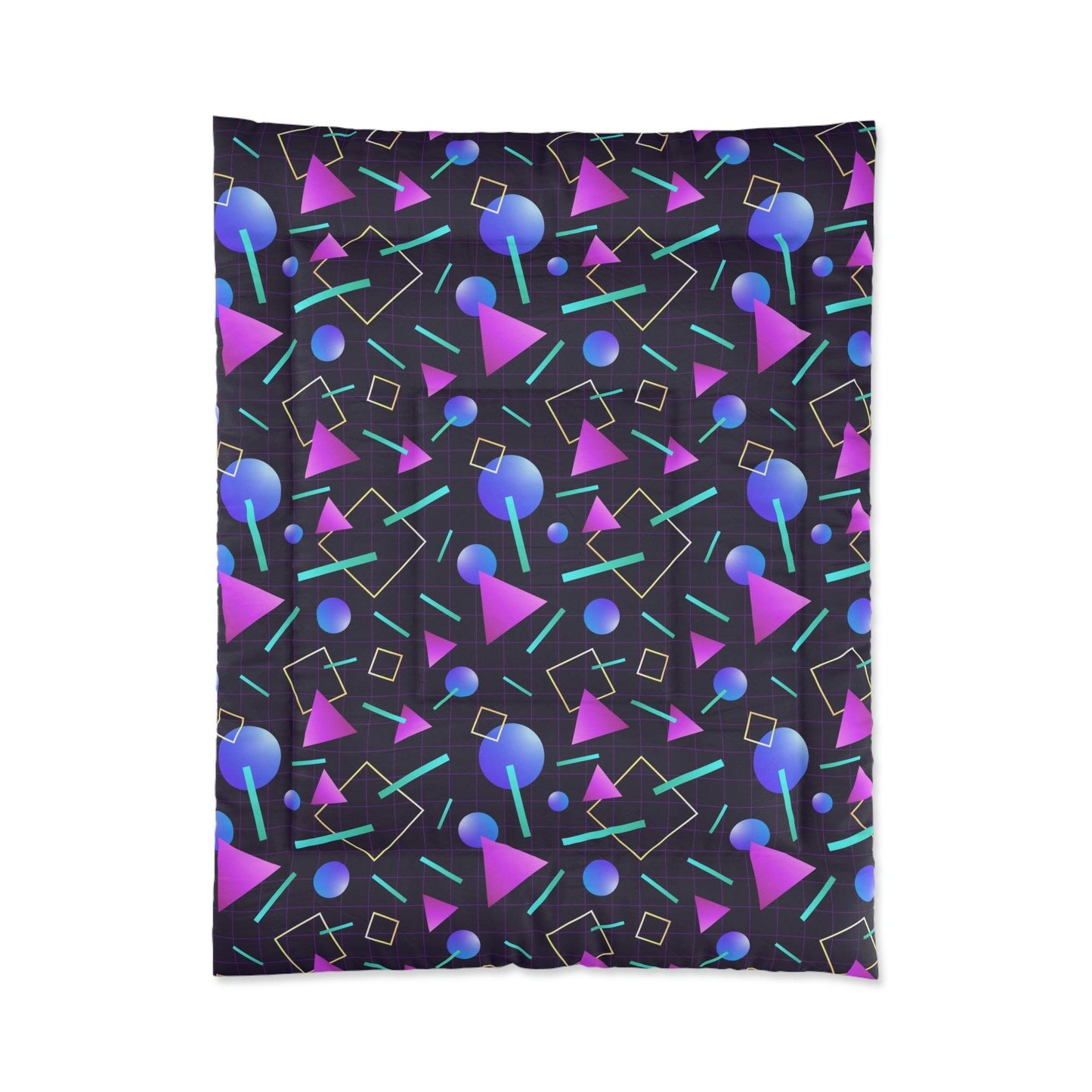 Retro 80s 90s Vaporwave Aesthetic Indigo and Purple Comforter | lovevisionkarma.com