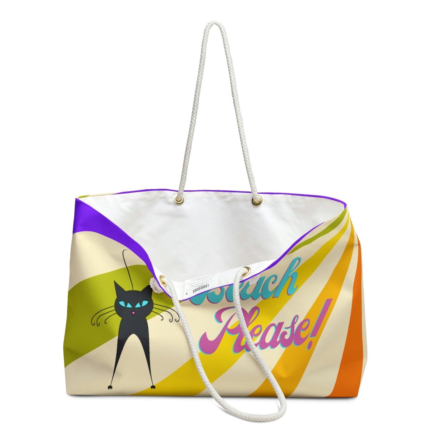 Retro Cat Beach Please Weekender Tote Bag | lovevisionkarma.com