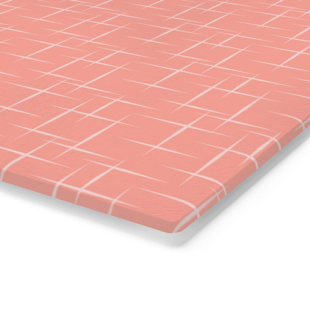Retro Mid Century Modern Pink Glass Cutting Board | lovevisionkarma.com