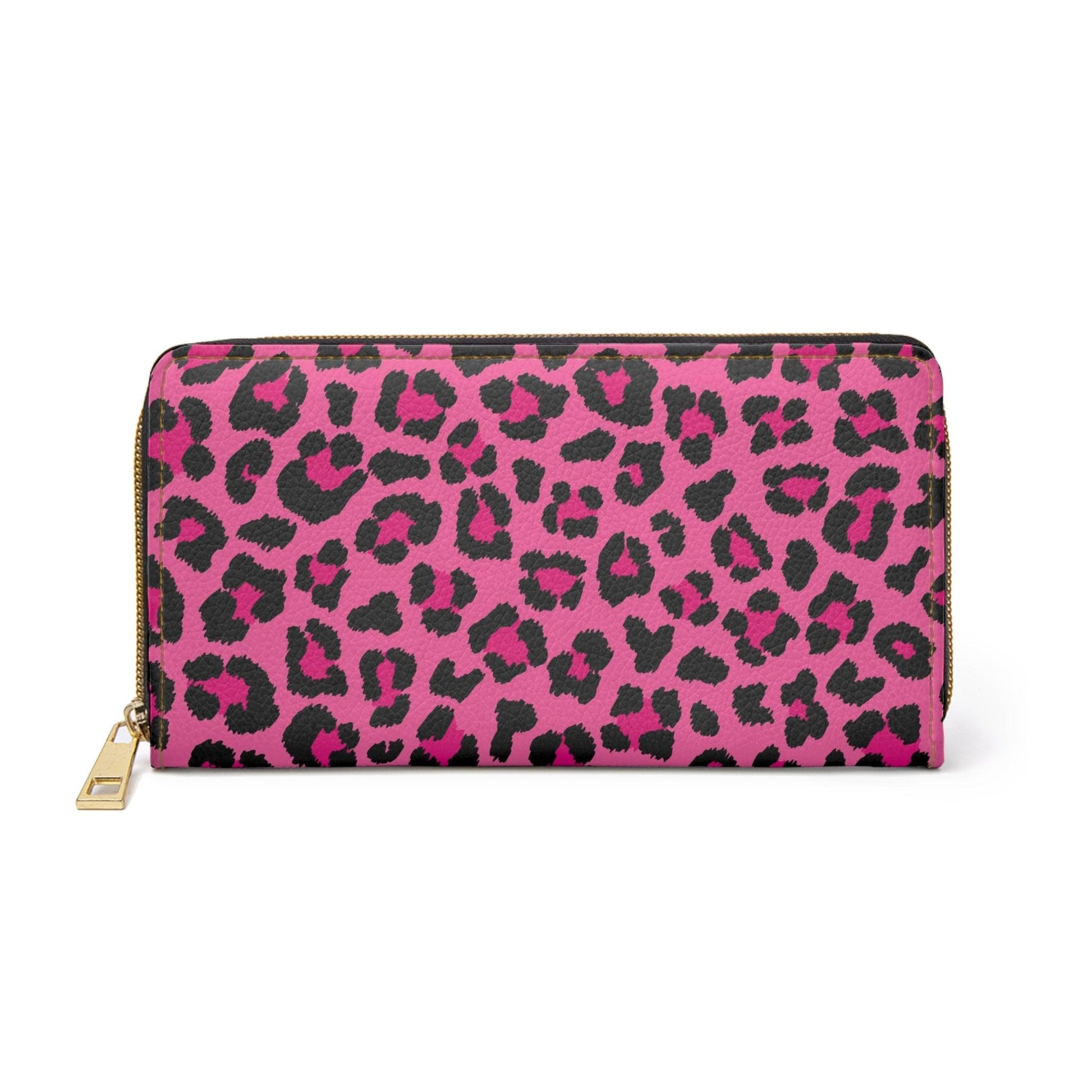 Pink Leopard Cheetah Animal Print Zipper Wallet | lovevisionkarma.com