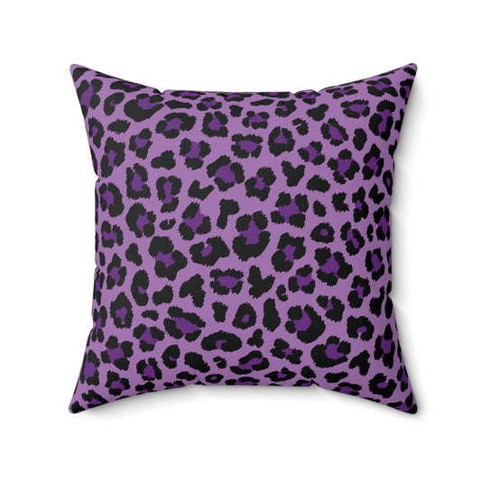 Purple Leopard Spots Cheetah Animal Print Throw Pillow