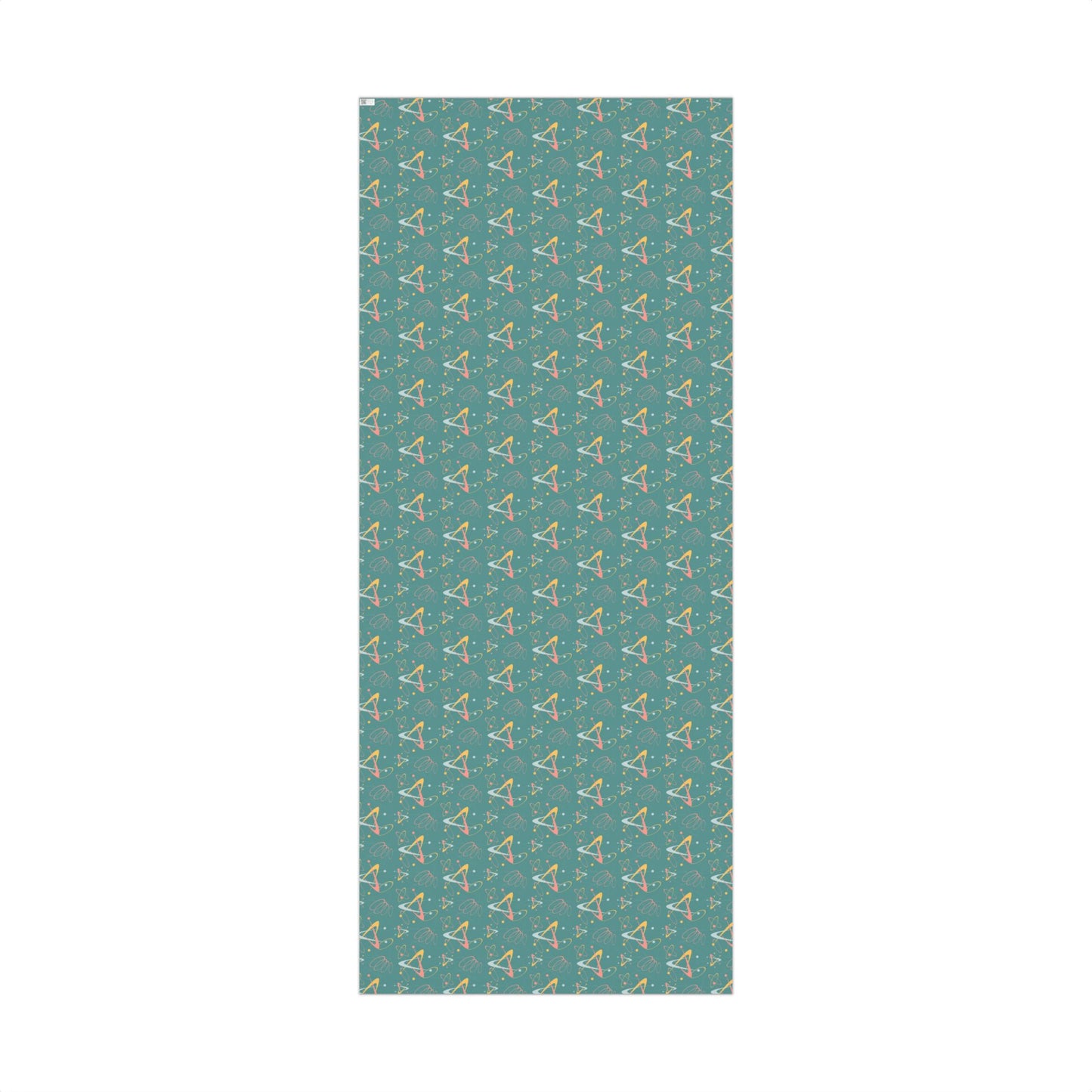 Retro 50's Atomic Boomerang Mid Century Mod Teal & Pink Eco-Friendly Gift Wrap
