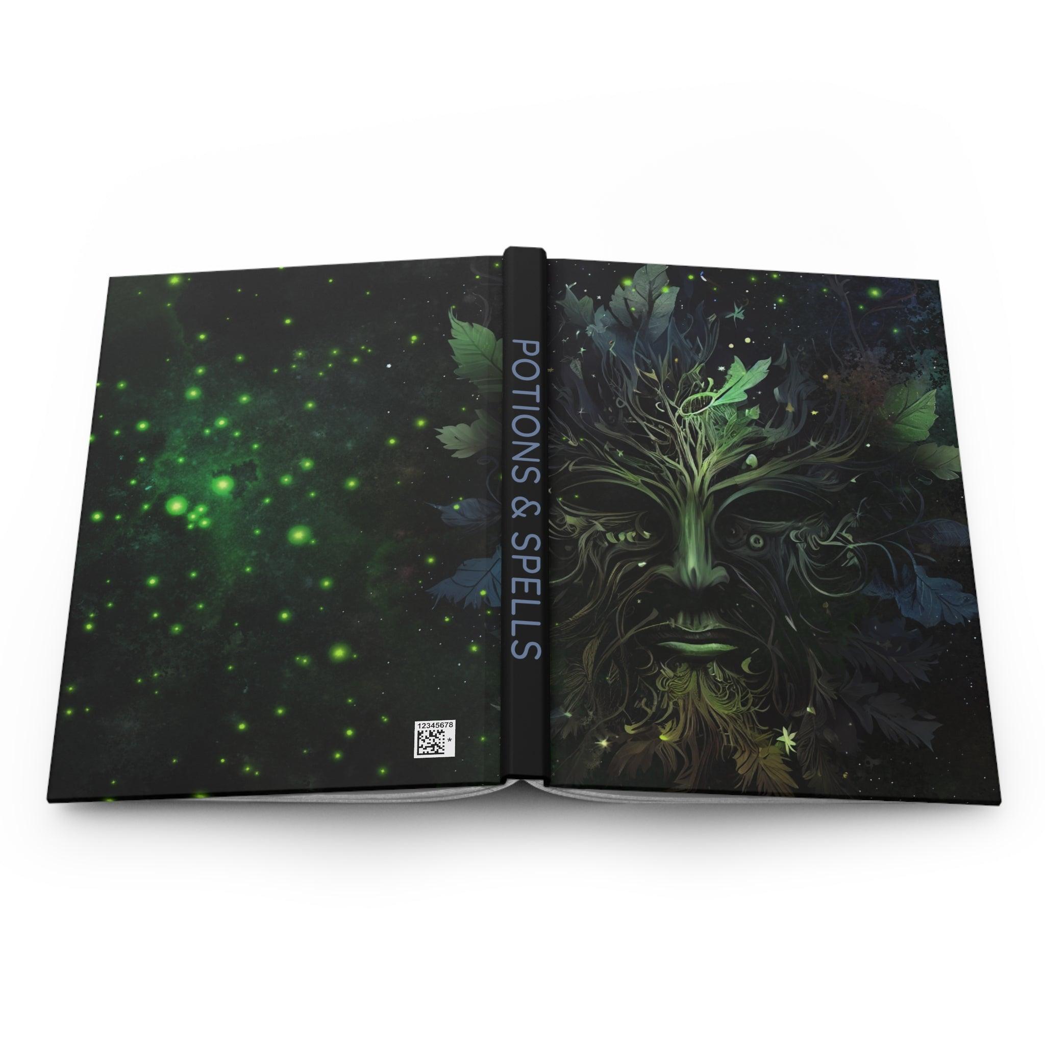 Book of Potions & Spells, Dryad Wood Nymph, Grimoire, Book of Shadows, Forest Witch Hardcover Matte Journal | lovevisionkarma.com