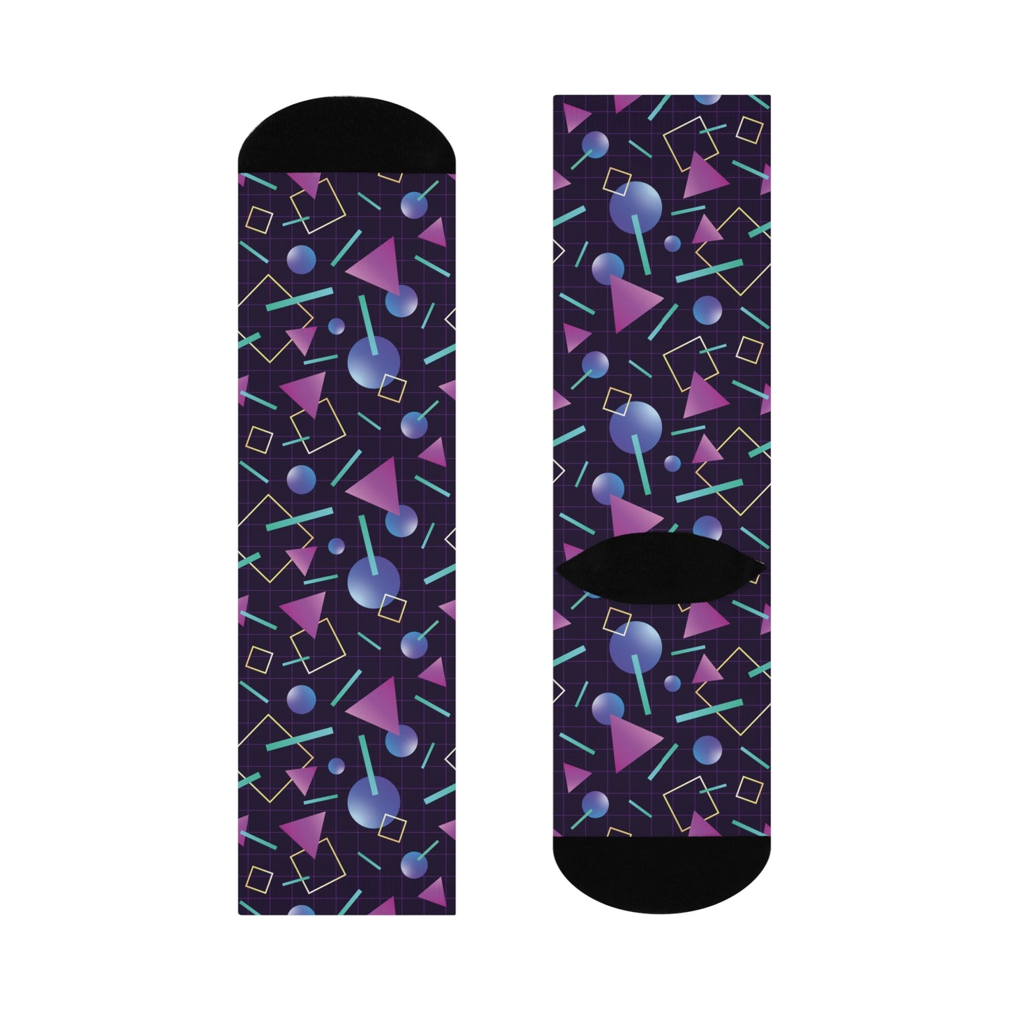Retro 80s 90s Vaporwave Aesthetic Cushioned Crew Unisex Socks