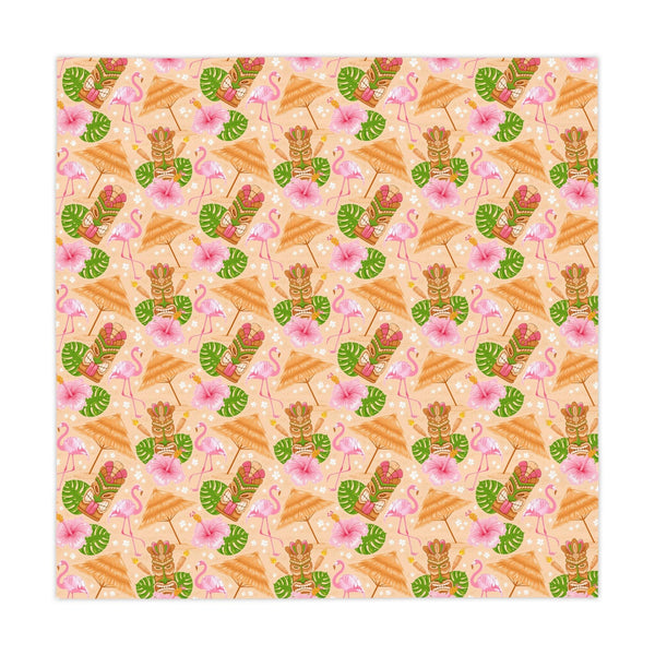 Tiki Retro Flamingo 60s Mid Century Multicolor Tablecloth | lovevisionkarma.com