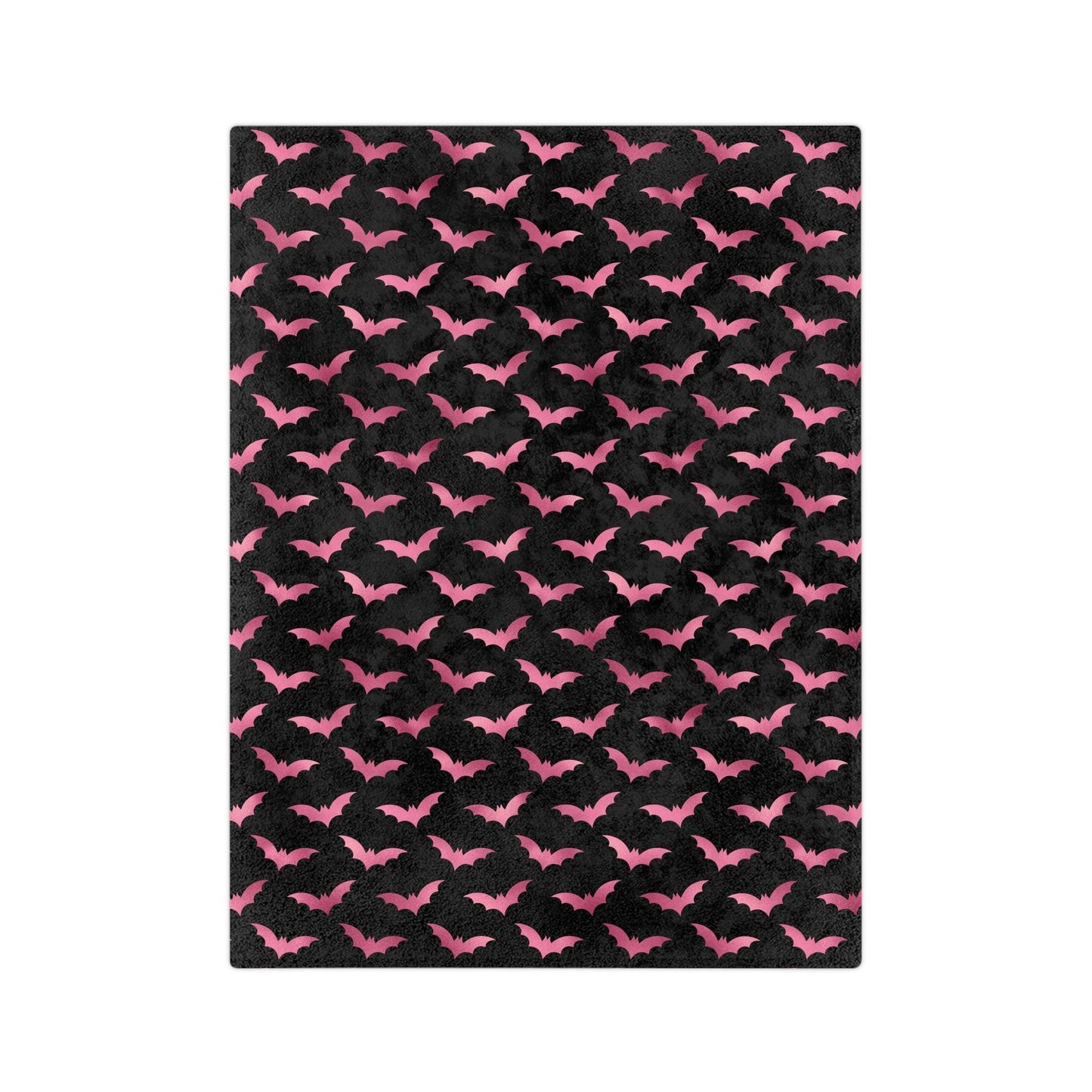 Pink Bats Creepy Halloween Glam Goth Witchy Velveteen Minky Blanket | lovevisionkarma.com