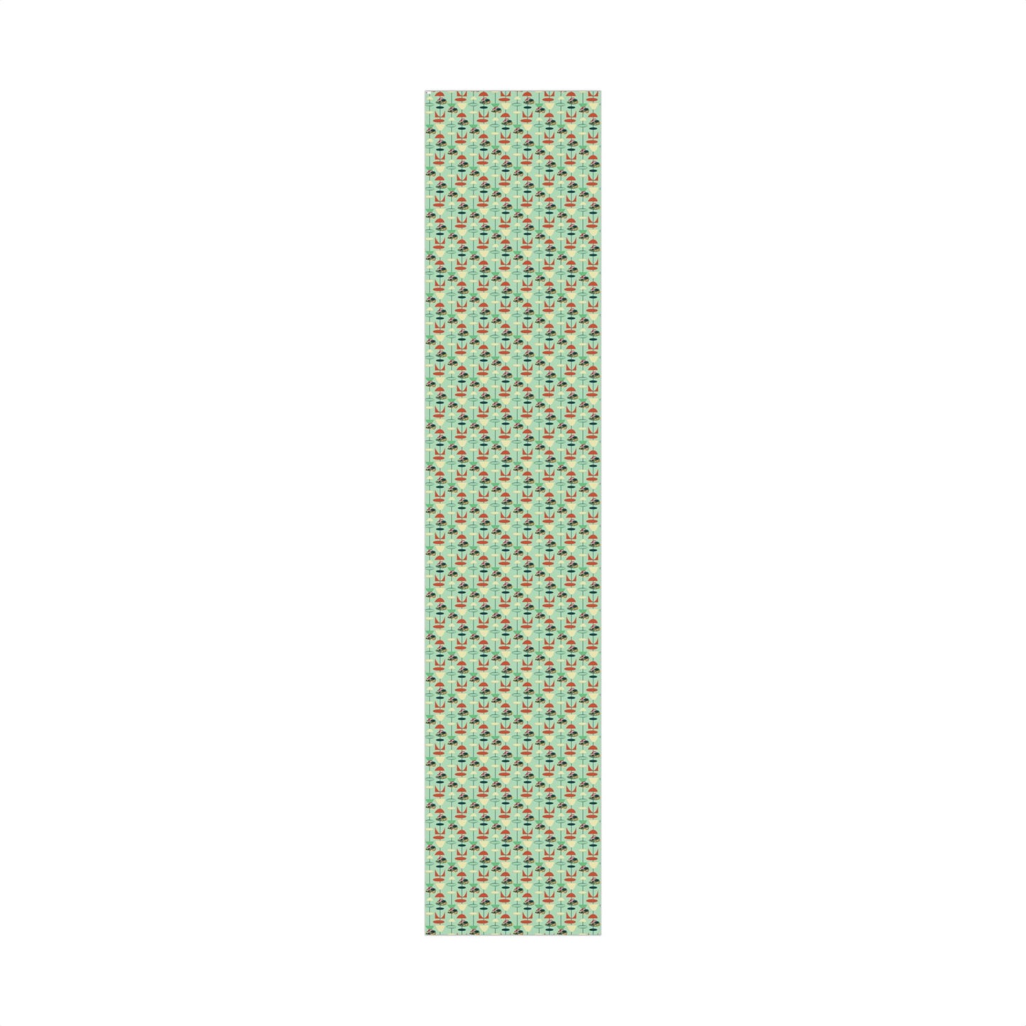 Retro 50's Atomic Cat Christmas Kitschy Mid Century Modern Green Eco-Friendly Wrapping Paper