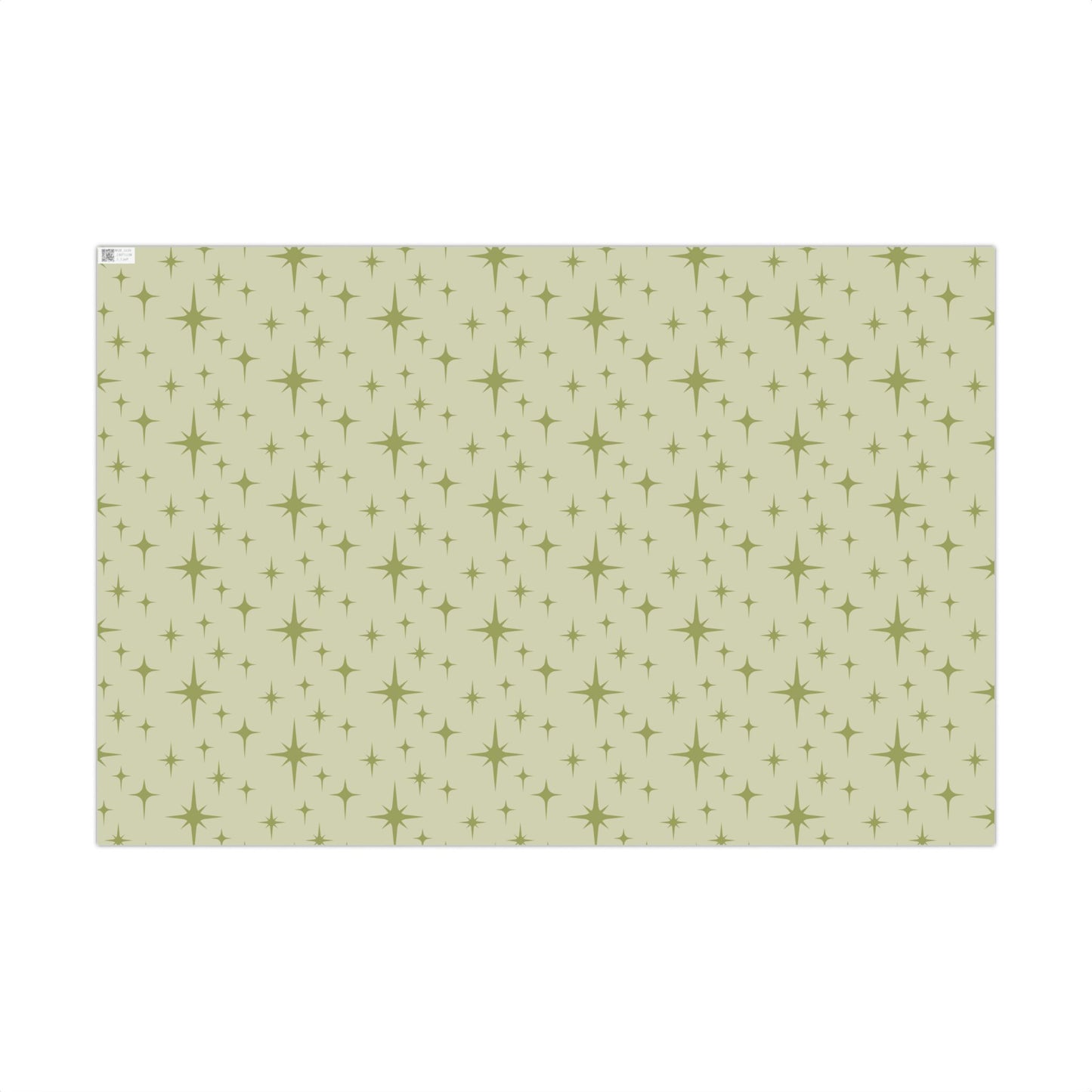 Retro 50's Atomic Starburst Mid Century Mod Green Eco-Friendly Gift Wrap