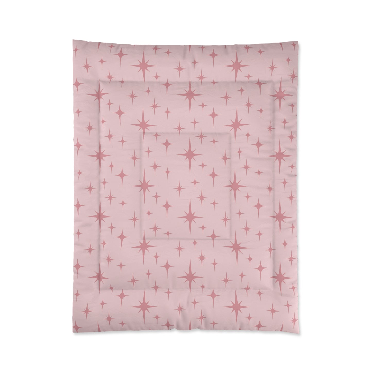 Retro 50s Atomic Starburst Mid Century Modern Vintage Pink Comforter