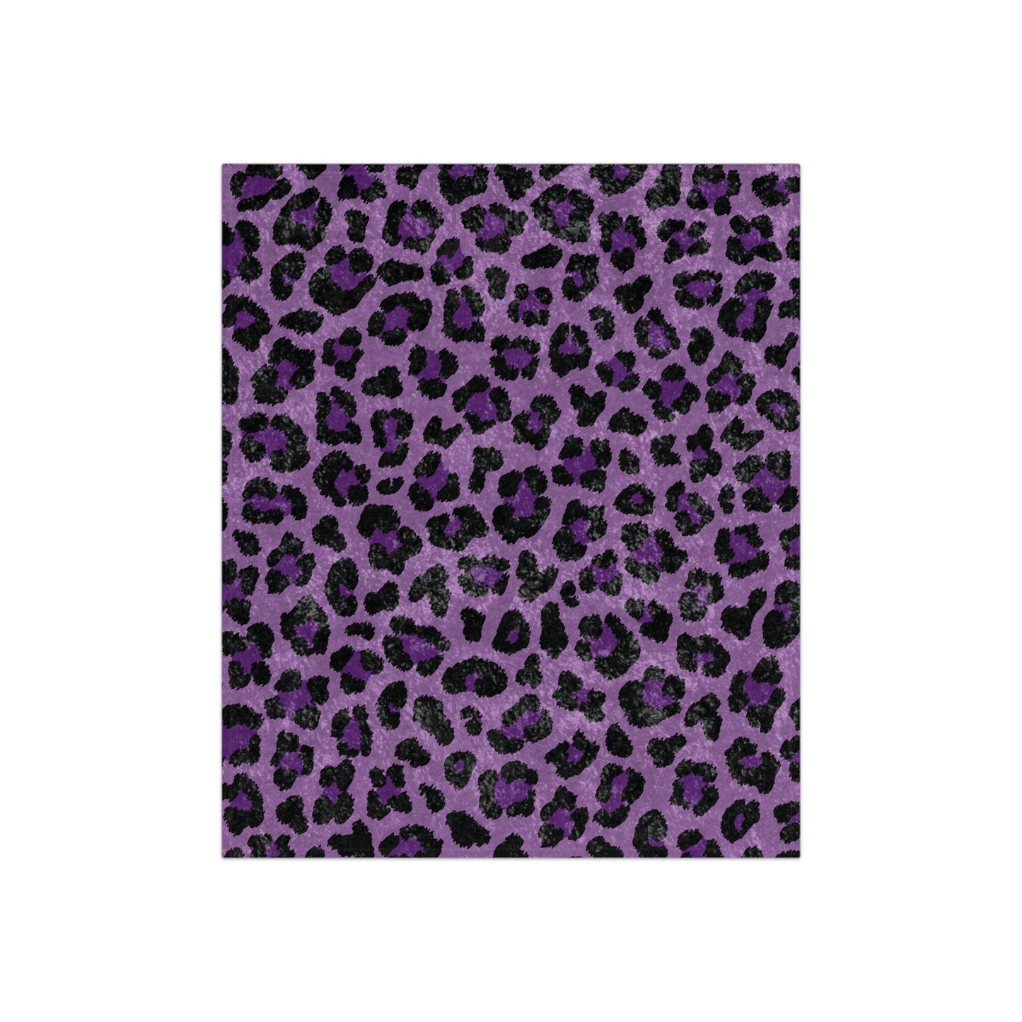 Purple Leopard Cheetah Spots Animal Print Crushed Velvet Blanket