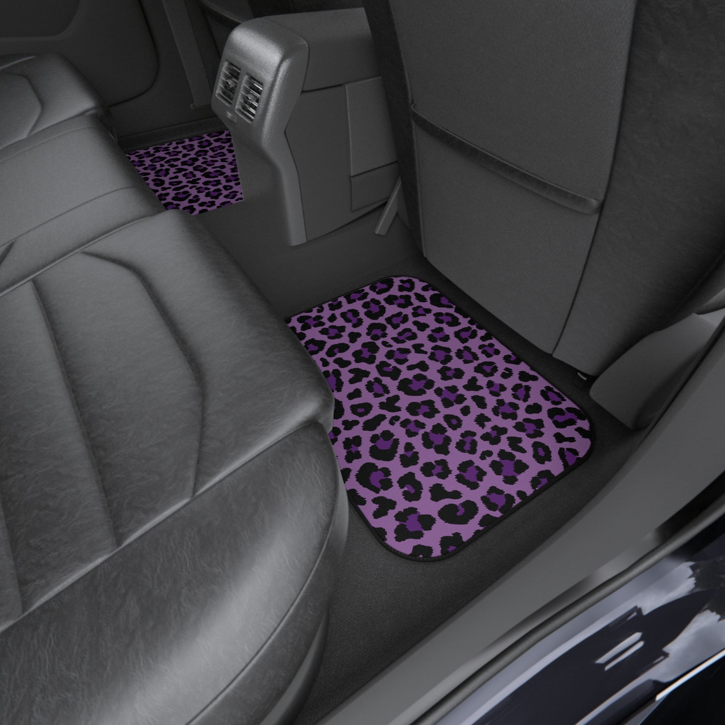 Purple Leopard Cheetah Spots Animal Print Car Mats (Set of 4)