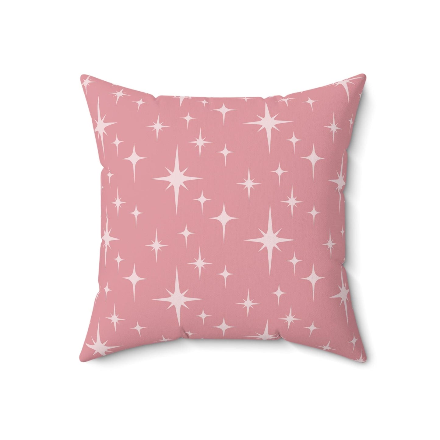 Retro 50s Atomic Starburst Pink Mid Century Modern Pillow | lovevisionkarma.com