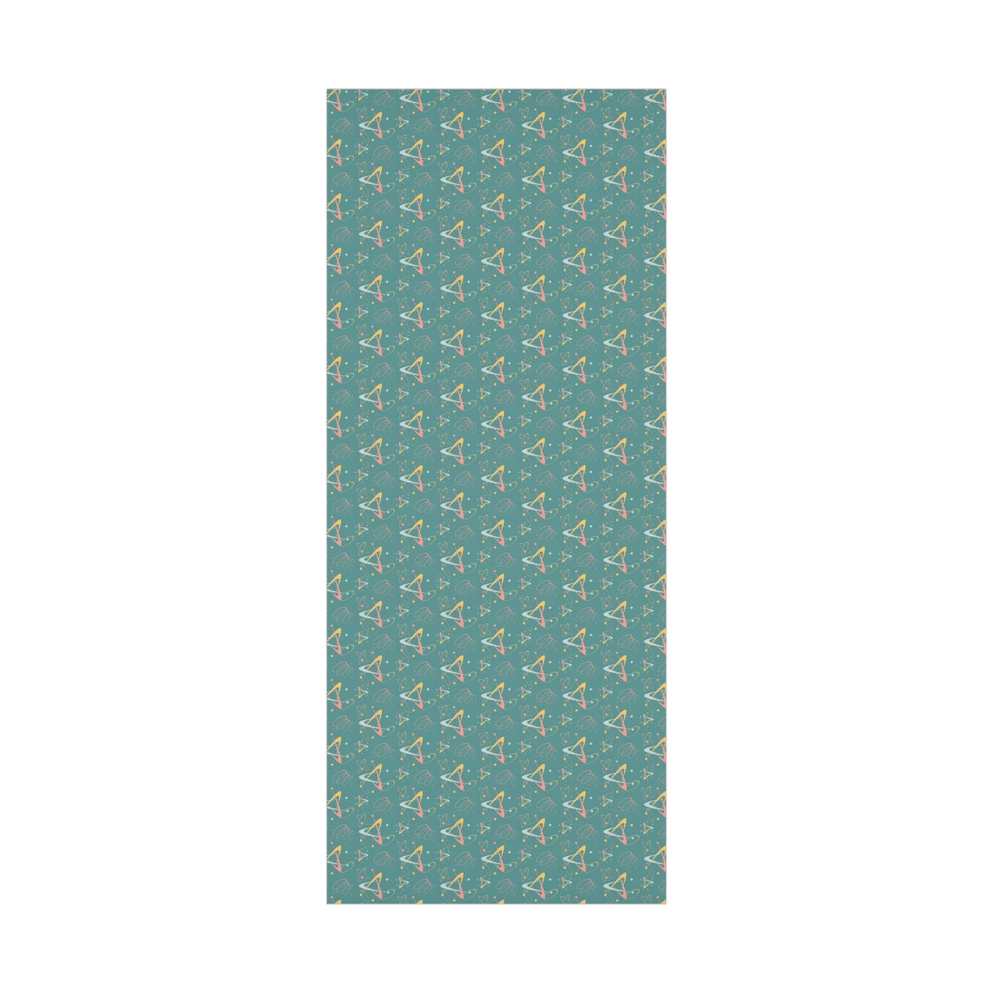 Retro 50's Atomic Boomerang Mid Century Mod Teal & Pink Eco-Friendly Gift Wrap