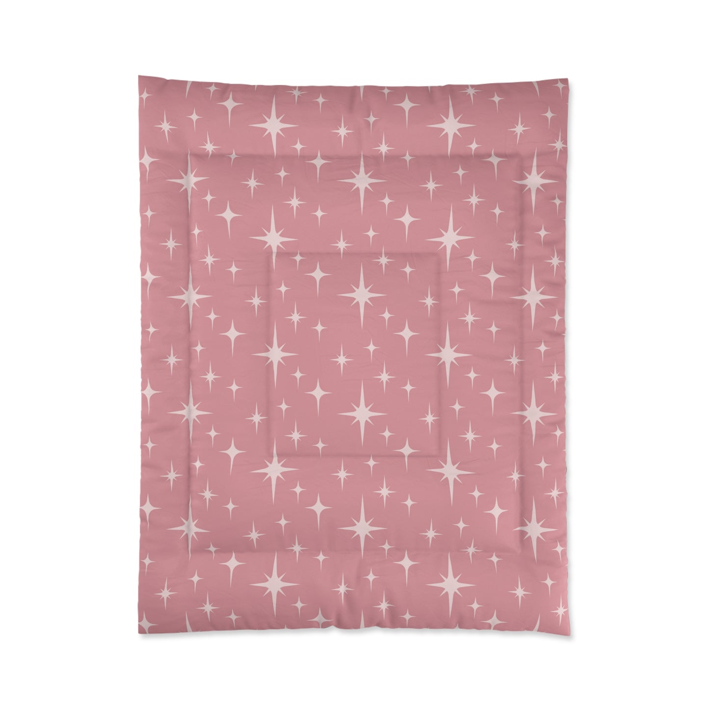 Retro 50s Atomic Starburst Mid Century Modern Pink Comforter